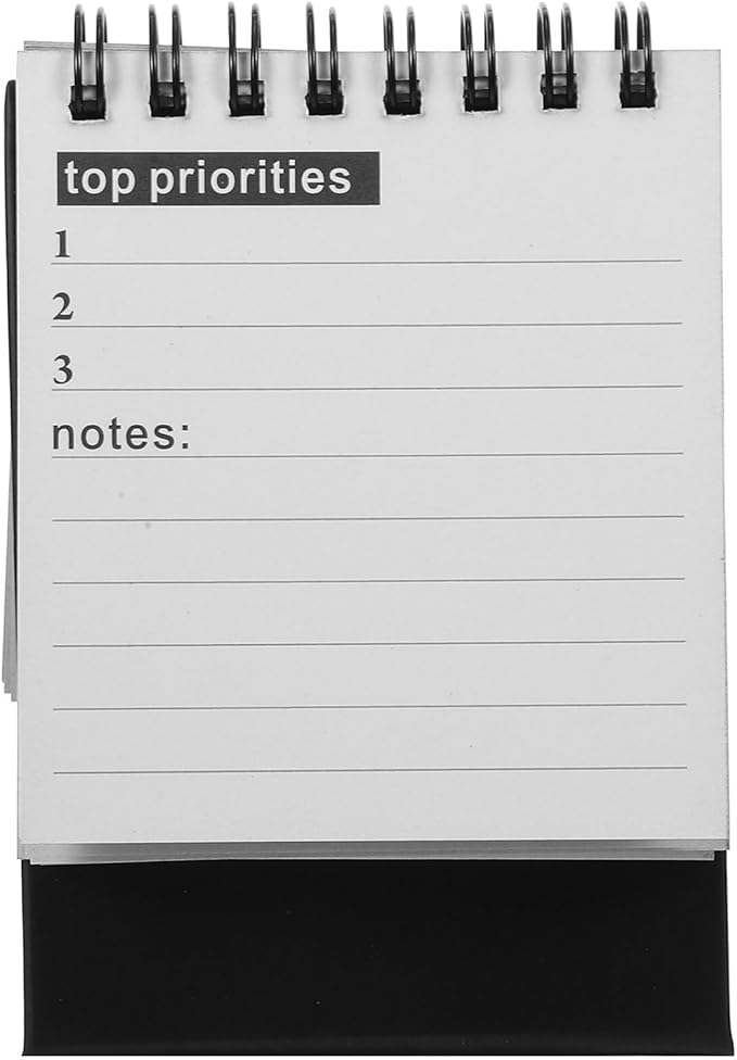 NUOBESTY Mini Desk Calendar 2024.07-2025.12 Portable Small Desktop Calendar Standing Flip Academic Year Monthly Calendars for Planning Organizing Daily Scheduler(Black)
