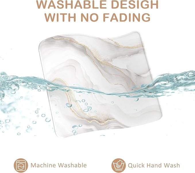 eulps Mouse Pad with Stitched Edge, Multiple Patterns Computer Mouse Pads with Non-Slip Rubber Base, Washable Cloth Mousepad, for Gaming, Laptop, PC (Ivory Gold)