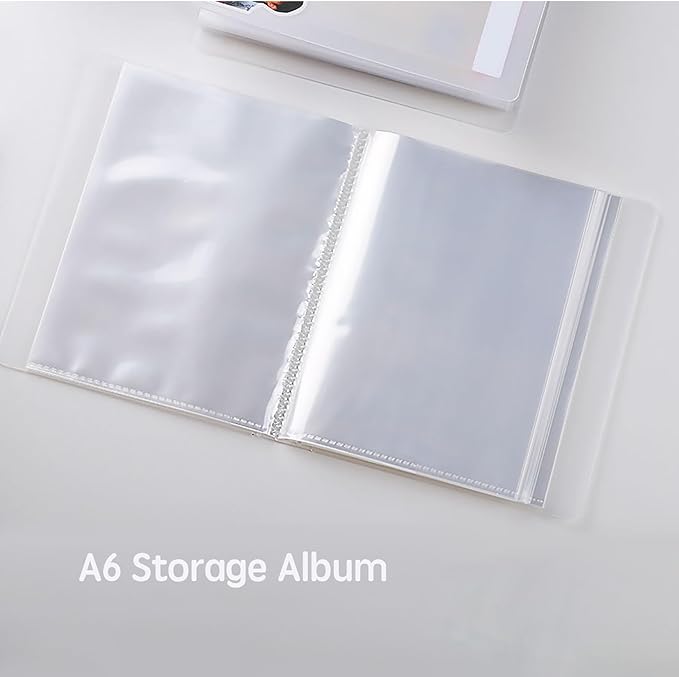 Doraking A6 Storage Folder, Sticker Collecting Album Organization Sheets Book Accessories for Labels Storage Planner Stickers Organizers Collector Recipe Cards Back to School Gifts