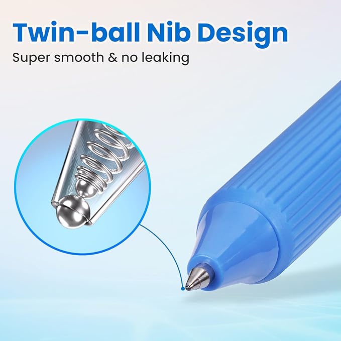 WRITECH Gel Pens Fine Point: 0.5mm Multicolor Ink Retractable 8ct Smooth Writing No Smear for Journaling Drawing Note Taking Silent Click Assorted Colored Pen Set 8ct Juice color