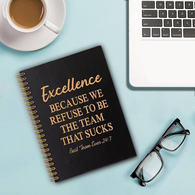 Excellence 160 Blank Pages Spiral Notebook, Employee Appreciation Gifts, Teamwork Gifts for Staff, Team Gifts for Coworkers, Leadership Gifts Team Member Gifts for Colleagues