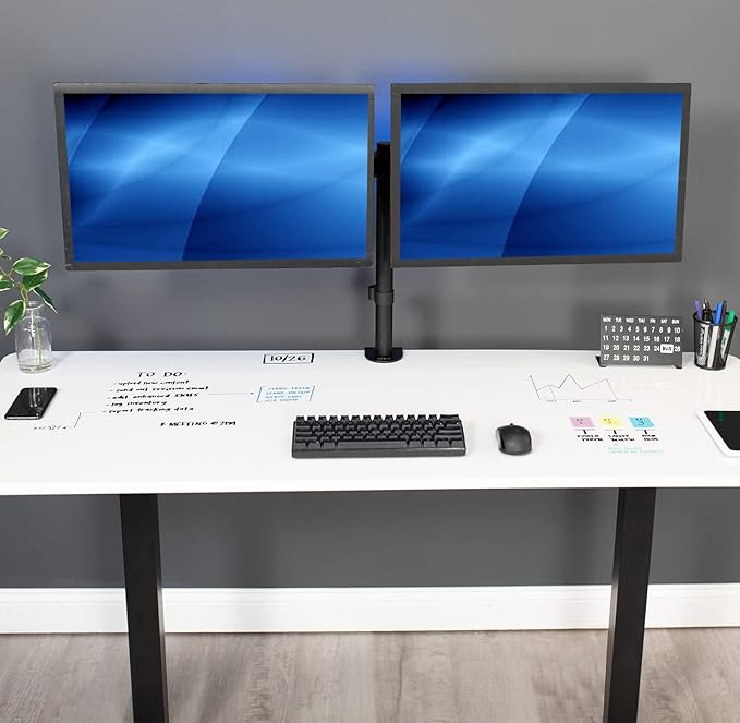 VIVO Dry Erase 60 x 24 inch Universal Solid One-Piece Table Top for Standard and Sit to Stand Height Adjustable Home and Office Desk Frames, Whiteboard Table Top, DESK-TOP6WE