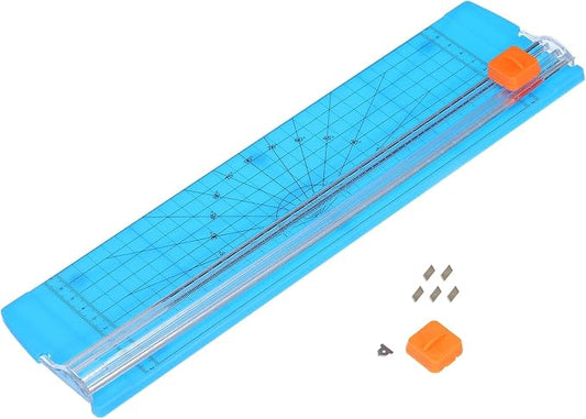 PATIKIL 12 Inch Paper Trimmer, A4 Size Portable Paper Cutter Slicer Scrapbooking Tool with Cutter Head Blade for Craft Paper Photo Cardstock, Blue