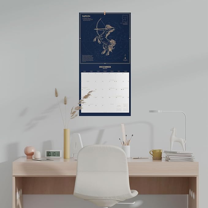 Astral Wall Calendar 2025 12" x 12" FSC® Plastic Free - Starts Week On Sunday | Square Wall Calendar | Family Planner Calendar 2025 | Astrological Calendar 2025