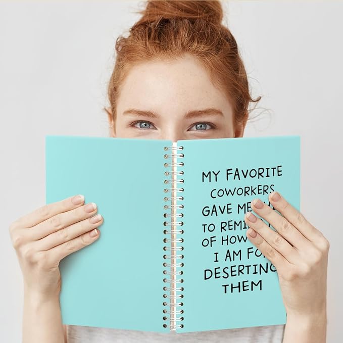 My Favorite Coworkers Gave Me This Blue Hardcover 160 Pages Spiral Notebooks, Funny Coworker Leaving Gifts, Coworker Birthday Gifts, Goodbye Gifts for Coworkers, Sarcastic Farewell Gifts