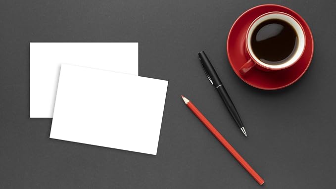 Home Advantage 3.5x5 Blank Index Cards - 50 Pack of Heavy Duty Bleed Proof Note Cards & Flashcards