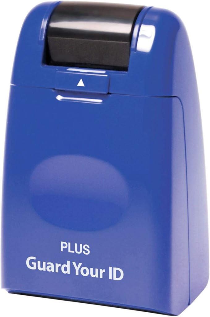 Guard Your ID Identity Protection Security Prevention Stamp Roller (Blue)
