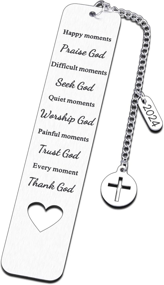 Baptism Faith Based Gifts Bible Verse Bookmarks Inspirational Gifts for Women Men 2024 Christian Religious Scripture Gifts for Friend Birthday Christmas Present for Son Daughter First Communion Gifts