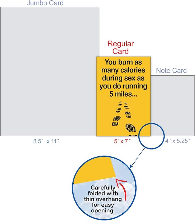 NobleWorks - Funny Happy Birthday Card with Envelope - Colorful Humor Card, Greeting Note - Five Miles 9994