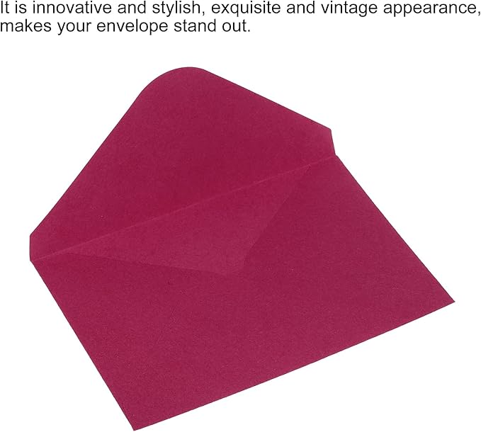 PATIKIL Mini Envelopes, 50 Pack Gift Cards Business Cards Envelope for Greeting Weddings, Dark Red