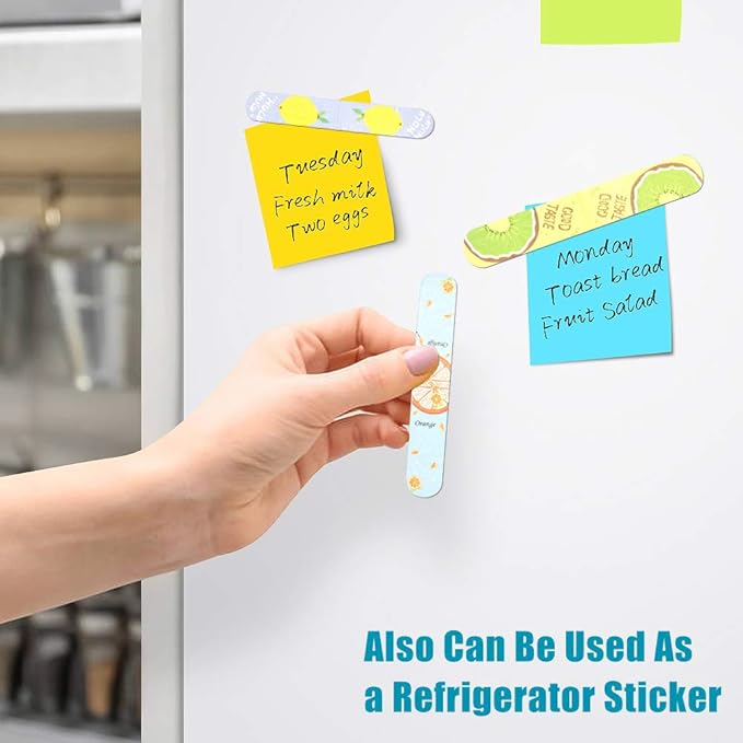 30 Pieces Cute Magnetic Bookmarks for Women/Men, Dual Sided Rainbow Film Laminated Book Markers for Girls, Funny Magnetic Bookmarks for Kids, Book Marks Bulk Page Clip Reading Giveaways (Fruit)