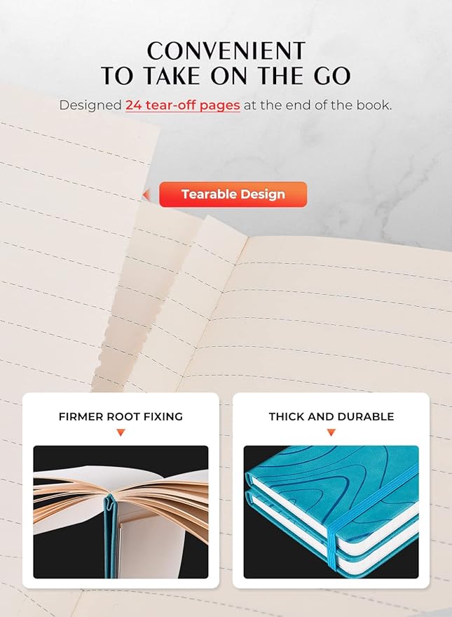 AISBUGUR Pocket Notebook, Small Notebook, 2-Pack Total 320 Pages,3.7" x 5.7" Pocket Notebook (2 Pack, Sky Blue Wave)