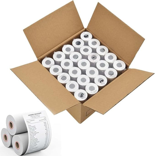 Thermal Receipt Paper Rolls, 2 1/4'' x 85' Thermal Paper, POS Cash Register Paper Roll (50 Rolls)