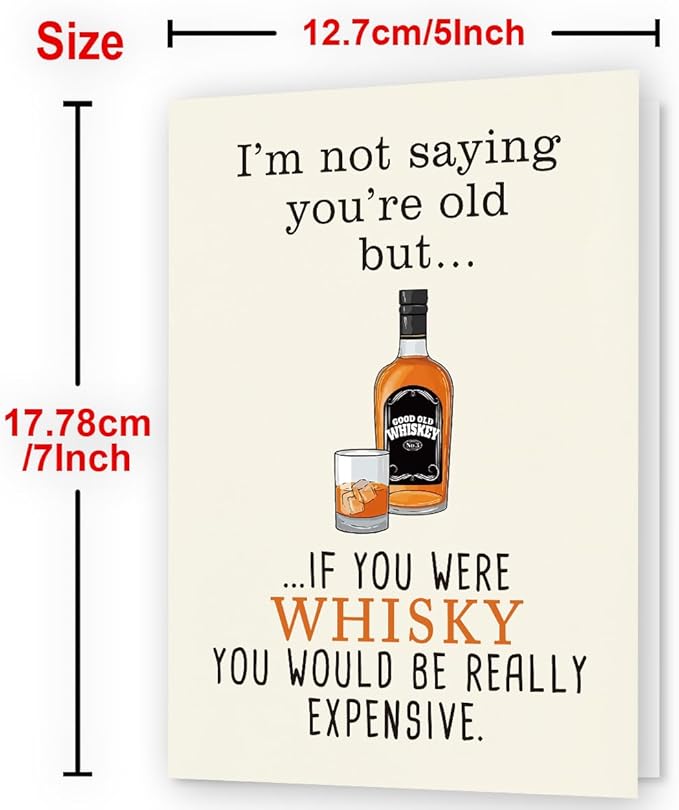 Greeting Card, Birthday Card for Husband, Men, Boyfriend, Him, Funny Gift, Happy Birthday, Premium 400gsm Cardstock