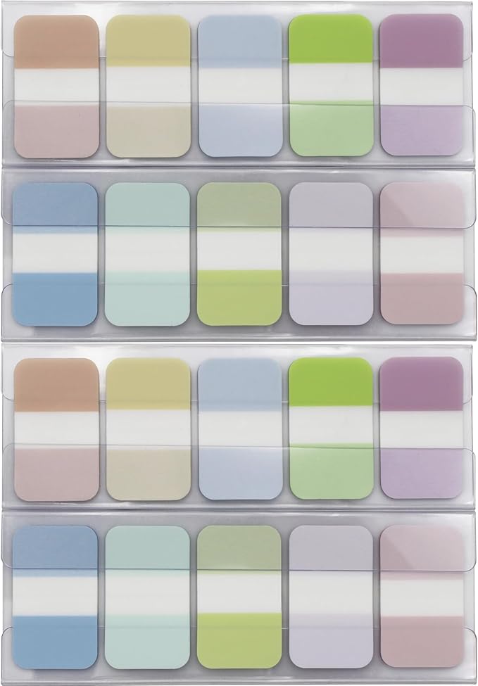 Tabs Flags Assorted Colors, 0.98 x 1.71 Inch Sticky Tabs, Easy to Post, 4 On-The-Go Dispensers/Pack, 400 Pages Total