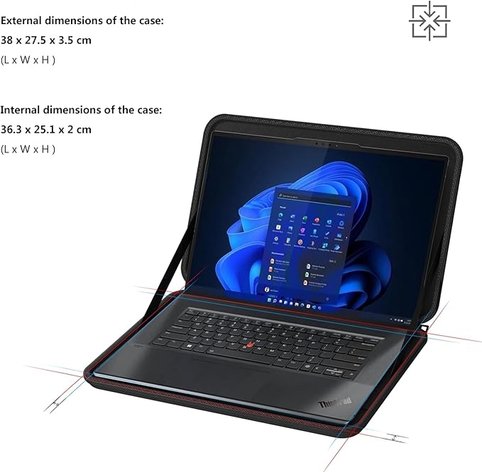 Smatree 15.6-16inch Hard Laptop Sleeve Case for ASUS ROG Zephyrus G16 2024 GU605/2023 GU603, ROG Zephyrus M16 2023/2022, for ROG Flow X16 2023/2022, for ROG Zephyrus G15 2022 Carrying Case,Black