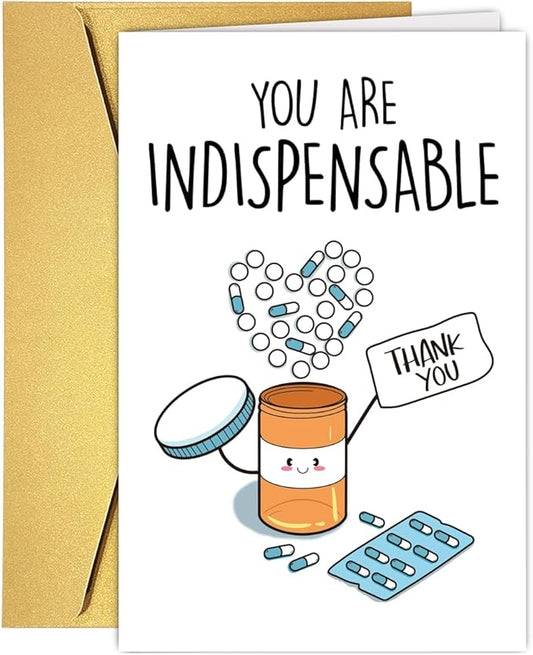 Thank You Cards, Funny Appreciation Card for Men Women, Cute Thank You Card for Doctor Nurse, Medical Staff Appreciate Greeting Card for Nurse Her, Perfect Doctors Day Gift Idea