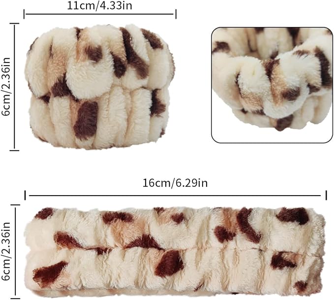 2 Pairs Wrist Washband for Women Washing Face, Wrist Spa Washband Absorbent Wristbands, Prevent Liquids from Spilling Down Your Arms