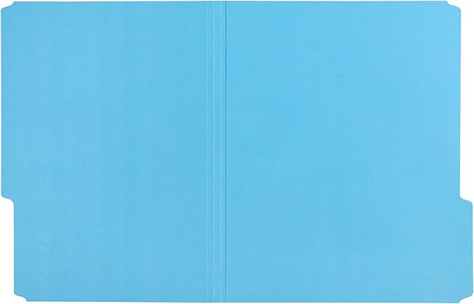 Amazon Basics File Folders with Tabs for Organizing and Filing, Letter Size, 1/3 Cut Tab, 36-Pack, Blue