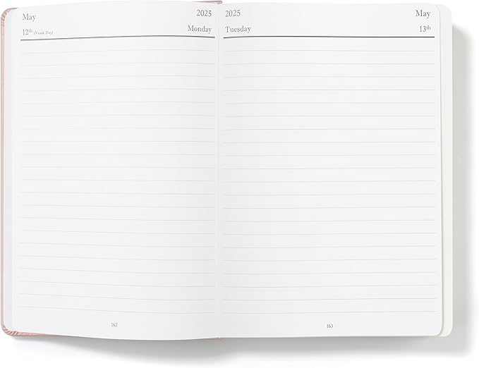 Wykeham's Executive 2025 Daily Journal Planner – Customization Available (Personalized Rose, 8.5"×5.5")
