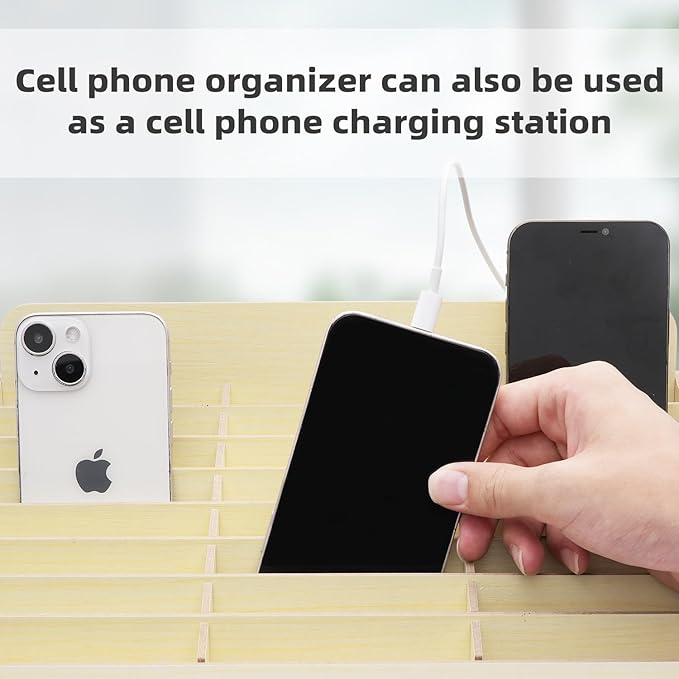 HengTianMei 24 Grid Cell Phone Organizes Storage Box for Office School Classroom