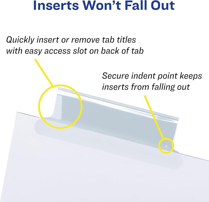 Avery 11223 Insertable Big Tab Dividers, 8-Tab, 11 1/8 x 9 1/4