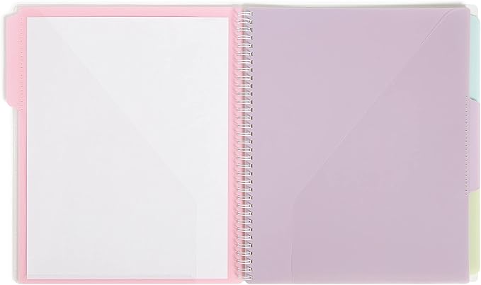 Smead Poly Project Organizer, 6 Tabs, 12 Pockets, Letter Size, Pastel (89208) (Pack of 1)