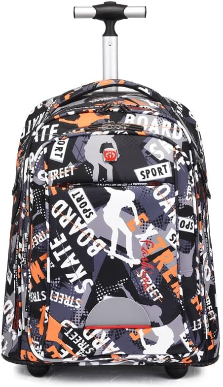 Rolling Backpack,Large Rolling Laptop Bag Briefcase Backpacks with Wheels for Women Adults Travel Trolley Office,Waterproof Wheeled Backpack(22inch, Light Gray)