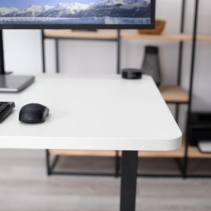 VIVO Universal 48 x 30 inch Solid One-Piece Table Top for Standard and Sit to Stand Height Adjustable Home and Office Desk Frames, White, DESK-TOP48-30W