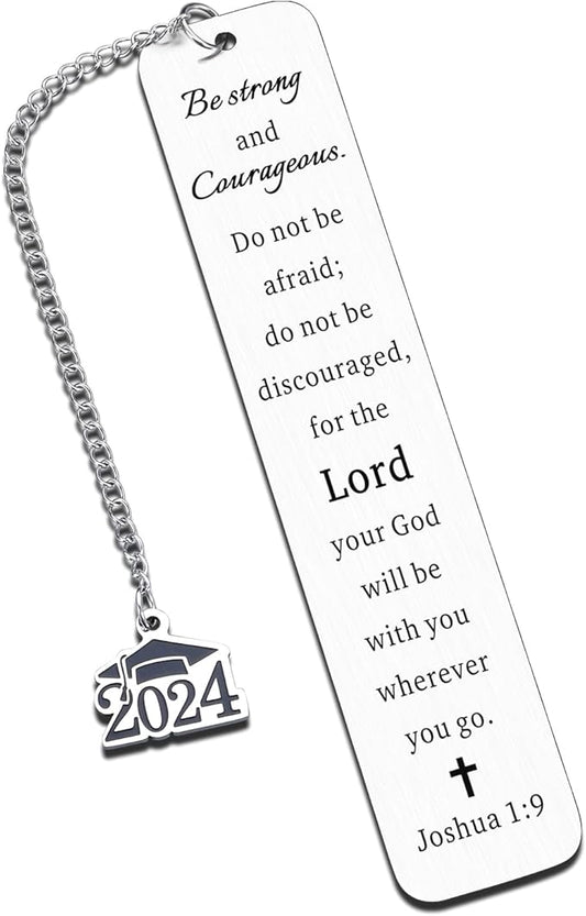 Christian Graduation Gifts for Him Her Baptism Bible Verse Bookmarks for Women Men Book Lovers Class of 2024 for Girls Boys High School Religious Gifts Bulk Graduating Inspirational Gifts