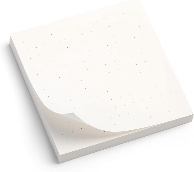 Sticky Notes Dots Grid 24pk | 3x3 Inch Small Self Stick Notepads for Desk and School Supplies