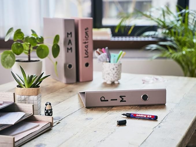 edding 33 brilliant paper marker - yellow - 1 waterproof permanent marker - chisel nib 1-5 mm - vibrant colours - lightfast marking on paper, card, cardboard, plastic, metal and glass