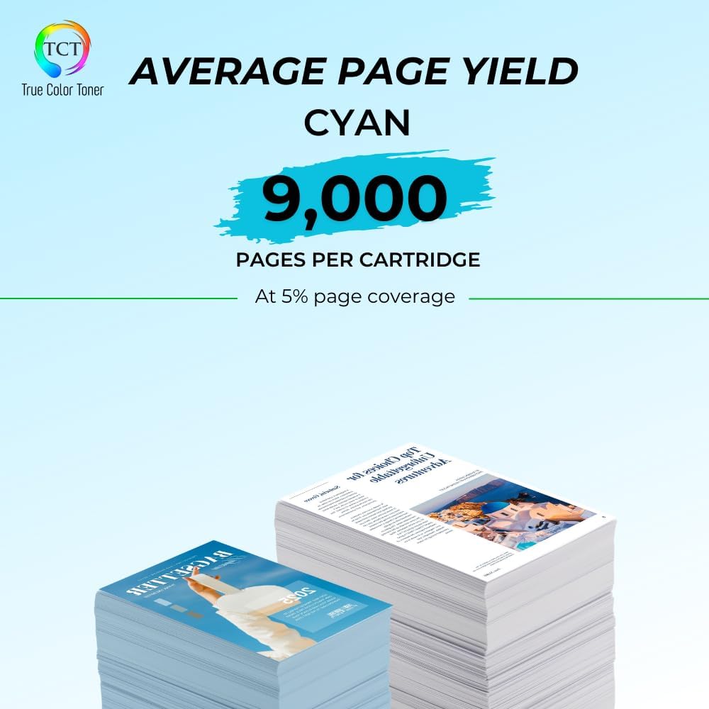 TCT TN439 Cyan Toner Cartridge - Compatible Replacement for Brother TN439C Cyan Ultra High Yield Works with Brother HL-L8360CDW L8360CDWT MFC-L8900CDW L9570CDW Printers (9,000 Pages)