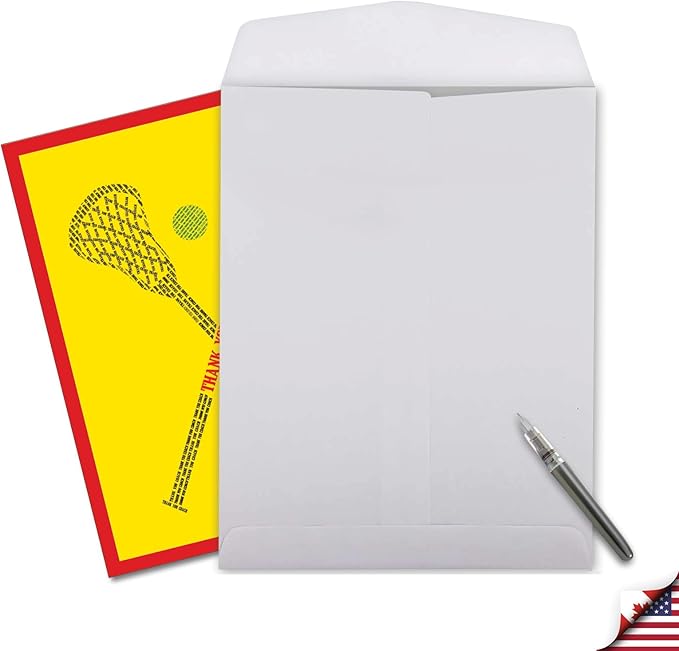 NobleWorks - Jumbo School Teacher Thank You Greeting Card From Us 8.5 x 11 Inch with Envelope (1 Pack) Team Sports Gratitude, School Athlete Appreciation Notecard, Lacrosse Coach J2201ATYG-US