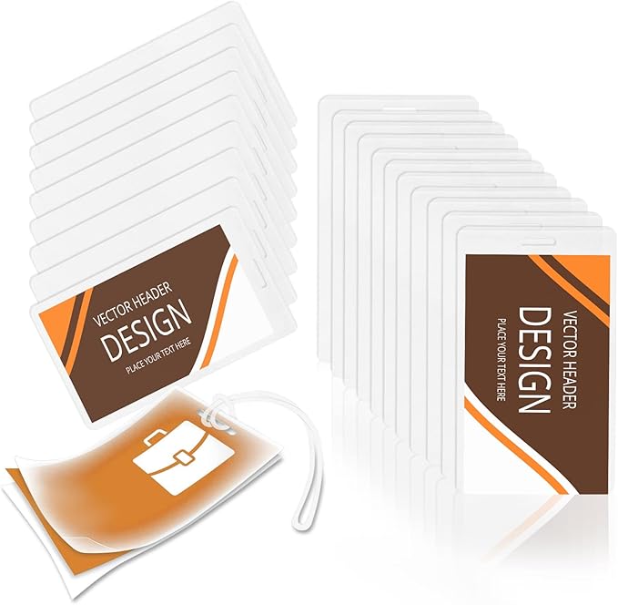 200 Pieces 5 Mil 2 1/2" x 4 1/4" Luggage Laminating Pouches Without Rope Clear Thermal Laminate Pouch Tags with Slot Hole for Pass Cards Student ID (200, 5 Mil-No Loops)