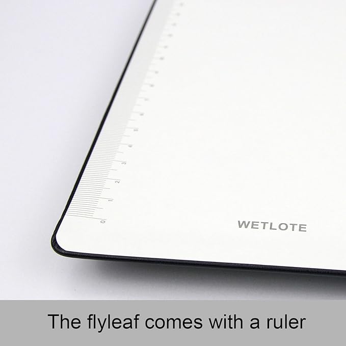 A5 Hard Cover Notebook with Pen Holder, Gold Edges & 180° Lay Flat - Large 5x8.25 Blank, Gift Box - Durable Journal for Office, Study, Travel - Writers, Students (Black)