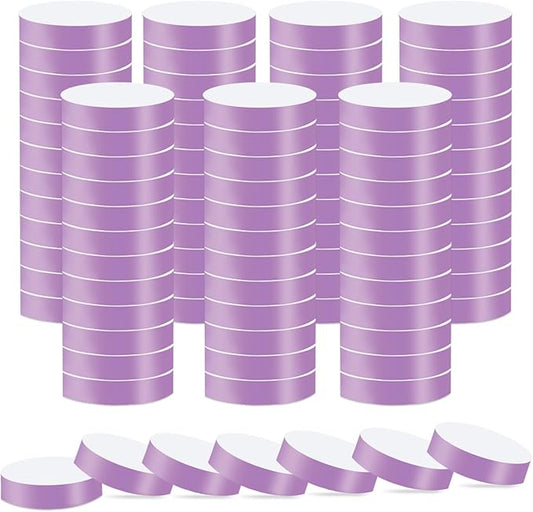 1400 Pcs Wristbands for Events Paper Wristbands Waterproof Paper Bracelets Neon Wrist Bands Colored Wristbands Adhesive Hand Bands Armbands for Concerts(Light Purple)