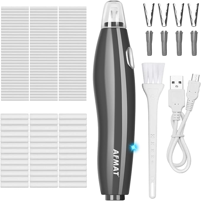 AFMAT Electric Eraser, Electric Eraser Kit for Artists,140 Eraser Refills, Rechargeable Electric Erasers for Drafting, Electric Pencil Eraser, Battery Operated Eraser for Drawing Pencils, Crafts, Arts