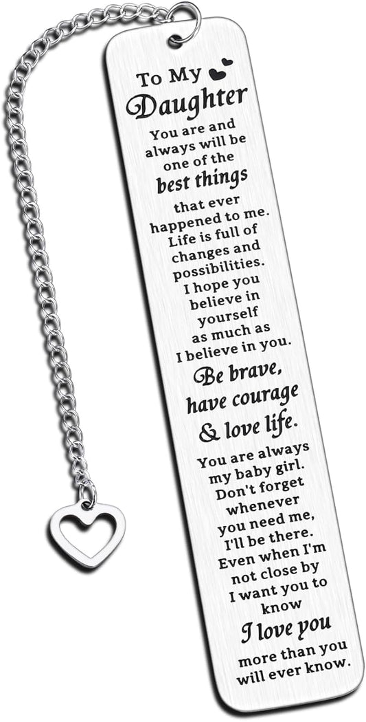 Stocking Stuffers for Teenage Girls Christmas Gifts for Girls Kids Christmas Stocking Stuffers for Teen Girls Daughter Birthday Gifts to My Daughter Gift from Mom Dad Bookmarks for Daughter Sweet 16