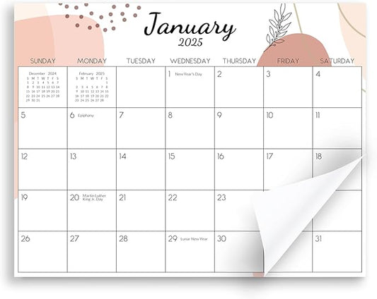 SKYDUE 2025 Magnetic Calendar for Refrigerator, Fridge Calendar 2024-2025, Jul 2024 to Dec 2025 18 Months Magnetic Calendar, 10" x 8", Aesthetic Sketch