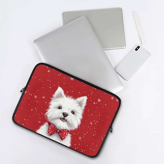 Christmas Laptop Sleeve for Women Lap Top Case Portable Lightweight Computer Sleeve 10 inch Laptop Pouch Slim Laptop Protector with Versatile Uses Tablet Bag