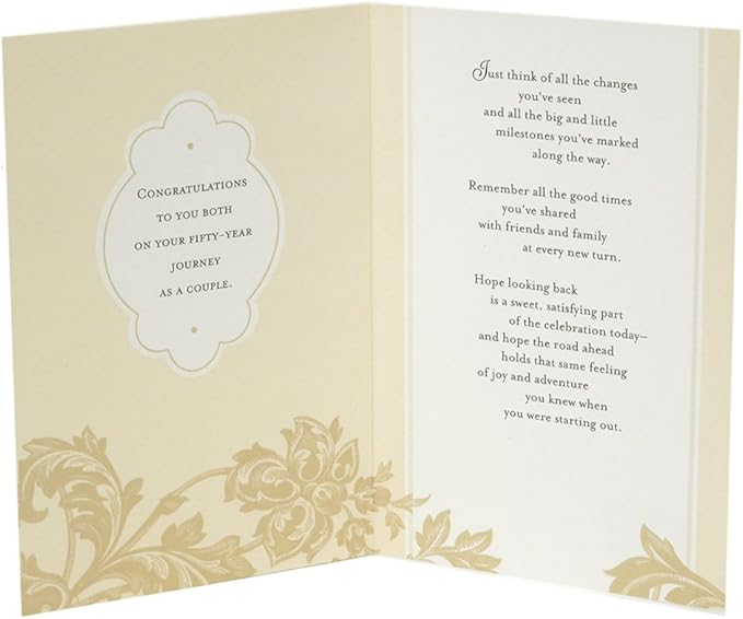 Hallmark 50th Anniversary Card (Roses)