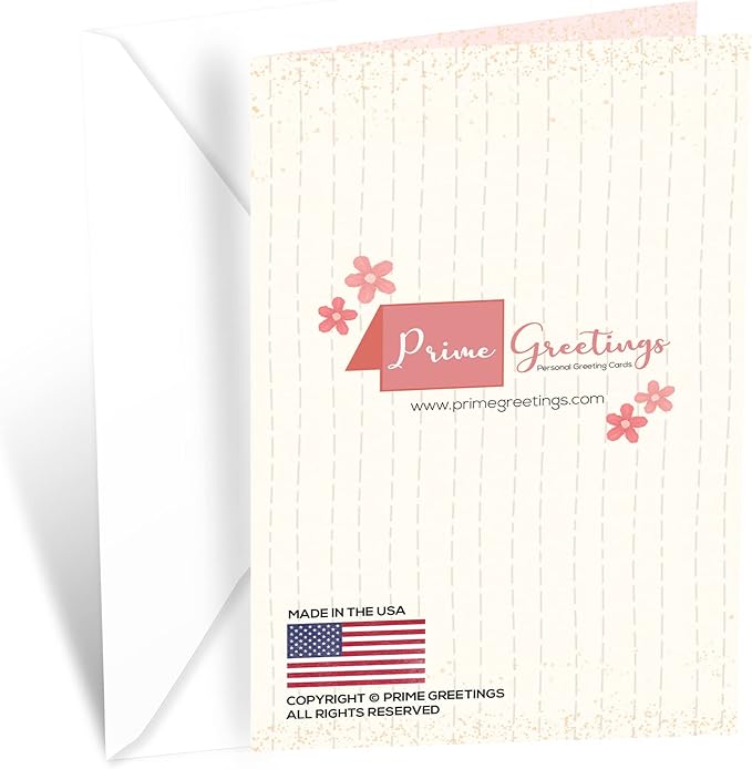 Prime Greetings Birthday Card For Niece, Made in America, Eco-Friendly, Thick Card Stock with Premium Envelope 5in x 7.75in, Packaged in Protective Mailer