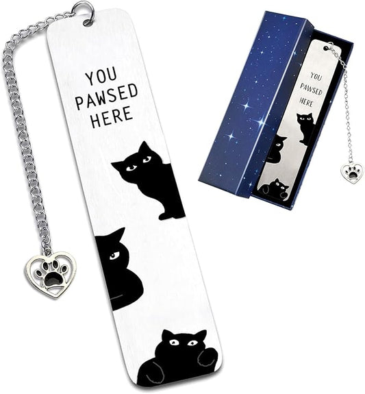Black Cat Bookmark Gifts for Women, Book Markers for Reading Women Teens, Cat Bookmark Box Gifts for Cat Lovers, Cat Lover Female Friends Birthday Gifts Book Club Reading Gifts 03