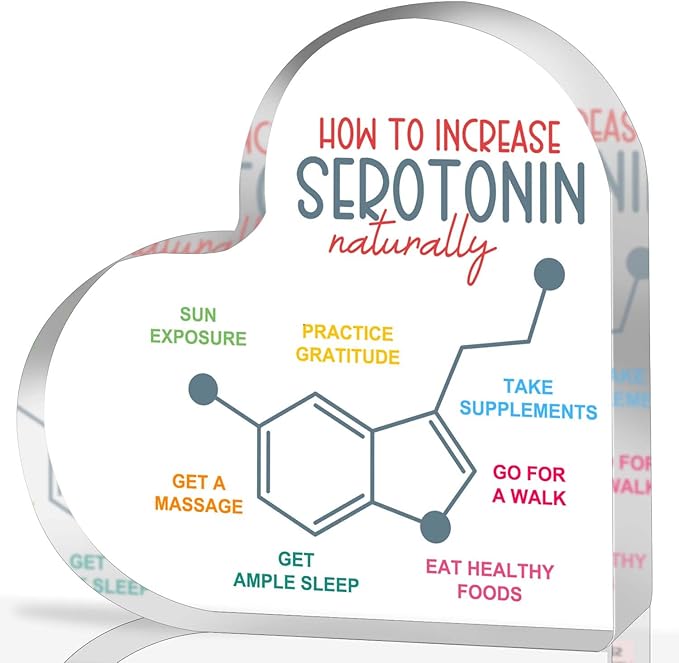 Mental Health Decor, Mindfulness Technique Decor Sign, Psychotherapy Affirmations Therapist Office Heart Acrylic Decor, Mental Health Gifts for School Home Tabletop Therapy Office Decor