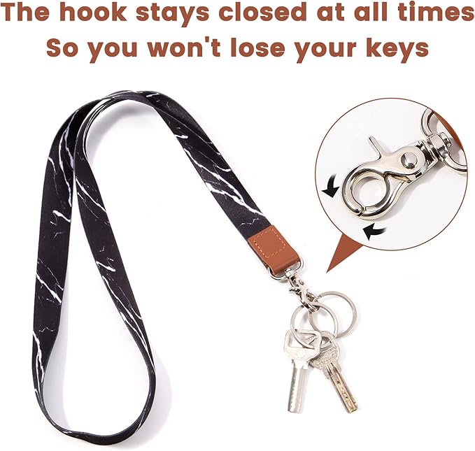 XCHIN Lanyards for Keys, Keychain Long Lanyard for Women Men, Cute Neck Lanyard for ID Badges Wallet