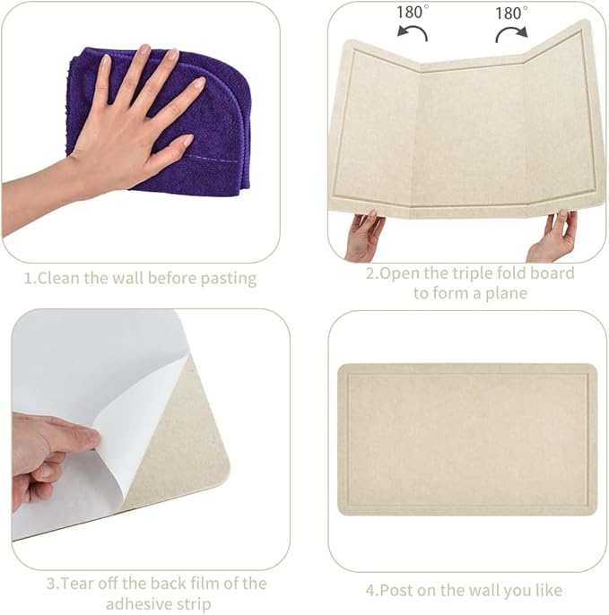 Vuzvuv Linen-Brown 28"x16" Large Cork Board with 50 Push Pins & Sticky Notes, Self-Adhesive Bulletin Board No Damage for Wall, Felt Pin Board for Paste Notes, Photos, Schedules Offices Home