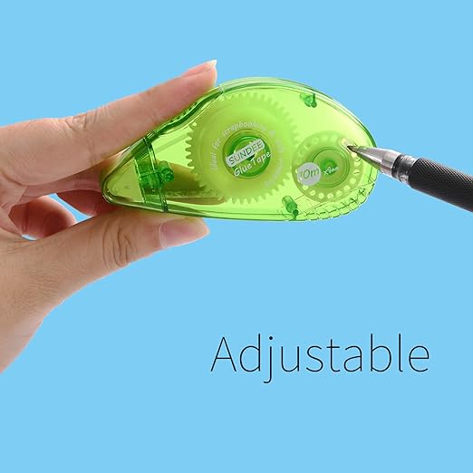 Glue Runner Permanent, Double Sided Adhesive Scrapbook Runner Tape Roller, 0.3-inch by 360-Inch, Permanent Adhesive Dots Roller Applicator, 4 Pack - Green