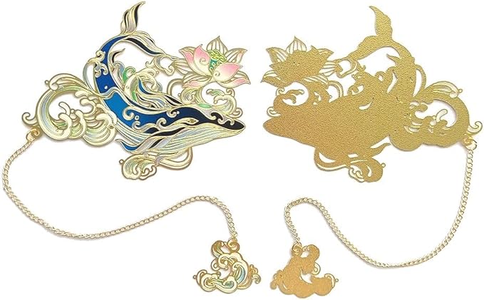 MOZART Kunai Gift Box Chinese Style Brass Bookmark Classical Mythological Characters Mountain and Sea Sutra Series Creative Cultural Copper Bookmark Metal Bookmarks