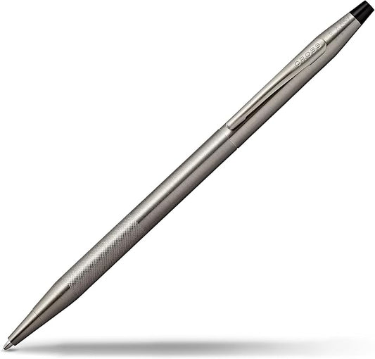 Cross Classic Century Refillable Ballpoint Pen, Medium Ballpen, Includes Premium Gift Box - Titanium Grey Micro-Knurl